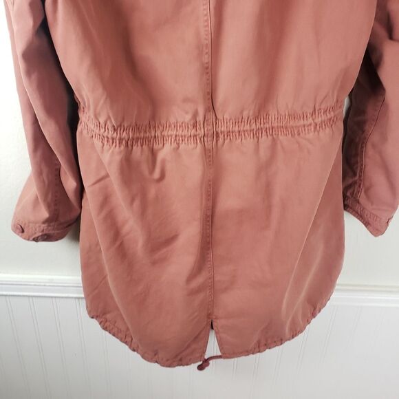 Women's American Eagle Outfitters Pink Winter Overcoat Faux Fur Jacket Medium - Picture 2 of 14